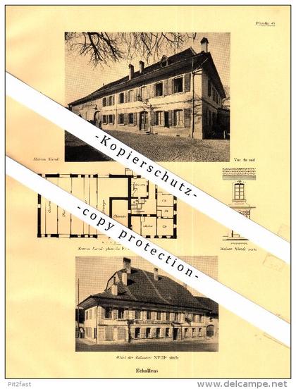 Photographien / Ansichten , 1933 , Echallens , Goumoens-la-Ville , Fey , Prospekt , Architektur , Fotos !!!