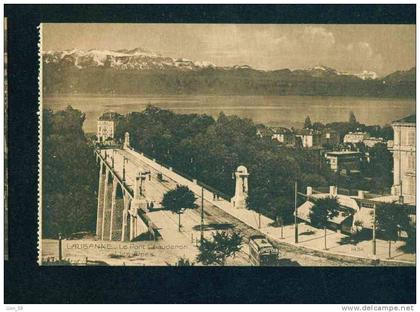 LAUSANNE - Tramway / CONSERVES SAXON /LE PONT CHAUDERON ET LES ALPES Suisse Switzerland Schweiz Svizzera # 1434 pc 52236