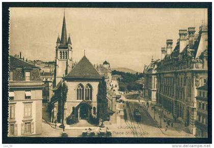 LAUSANNE - Tramway -PLACE St FRANCOIS Suisse Switzerland Schweiz Svizzera # 493 pc 52038