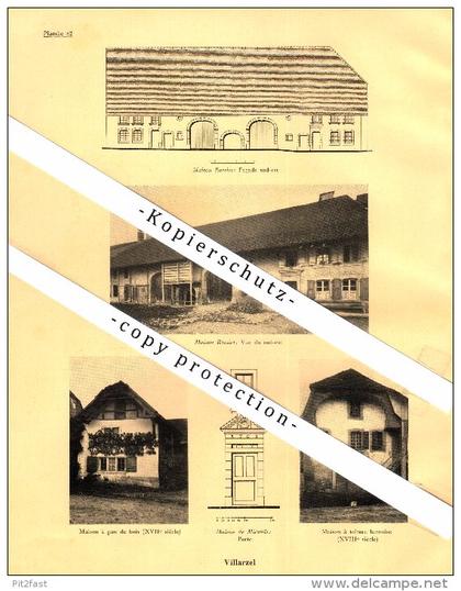 Photographien / Ansichten , 1933 , Villarzel , Broye-Vully , Prospekt , Architektur , Fotos !!!