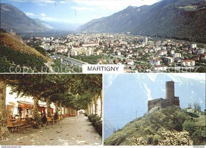 12002546 Martigny VS Fliegeraufnahme Burg Martigny