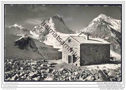 Cabane du Mountet - Pte. de Zinal - Dt. Blanche - Grd. Cornier - Foto-AK 40er Jahre