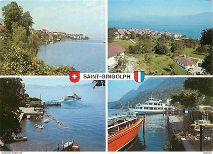 Suisse - VS Valais - Saint Gingolph - Multivues - Bateaux - CPM - Carte Neuve - Voir Scans Recto-Verso