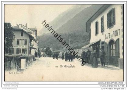 Saint Gingolph ca. 1900 - Cafe du Pont