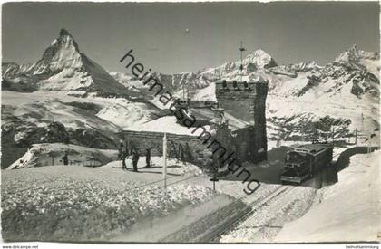 Zermatt - Gornergrat-Station - Foto-AK - Verlag Perren-Barberini Zermatt