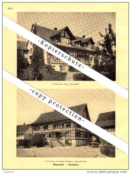 Photographien / Ansichten , 1927 , Wädenswil , Marthalen , Bez. Andelfingen , Prospekt , Architektur , Fotos !!!