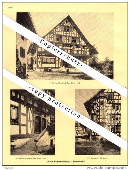 Photographien / Ansichten , 1927 , Marthalen , Hutziken , Lutikon , Hombrechtikon , Prospekt , Architektur , Fotos !!!