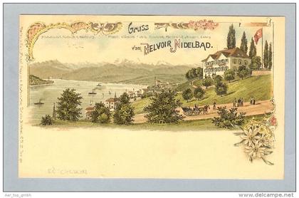 AK ZH Rüschlikon Nidelbad ungebr. Litho C.Künzli #990