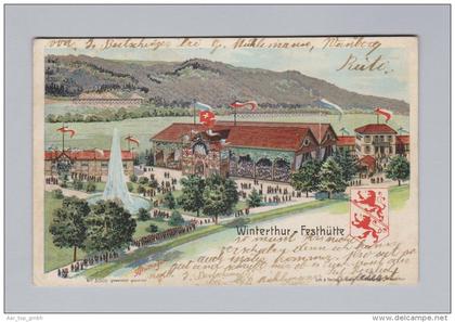 AK CH ZH Winterthur 1920-06-23 Rüti Litho Festhütte Winterthur A. Güttinger #3000