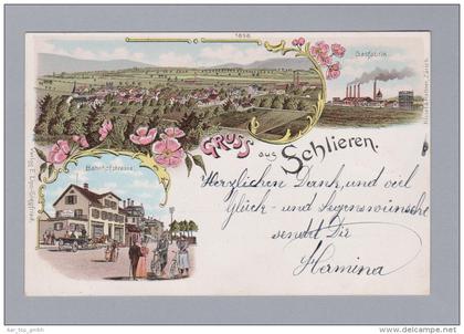 AK ZH SCHLIEREN 1908-12-31 Schlieren Litho Kissel & Rettner #1898