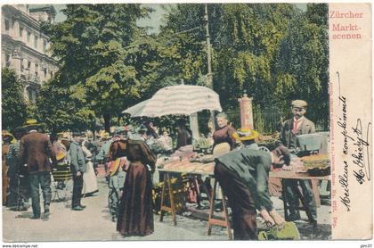 ZURICH - Zürcher, Markt Scenen - ZH