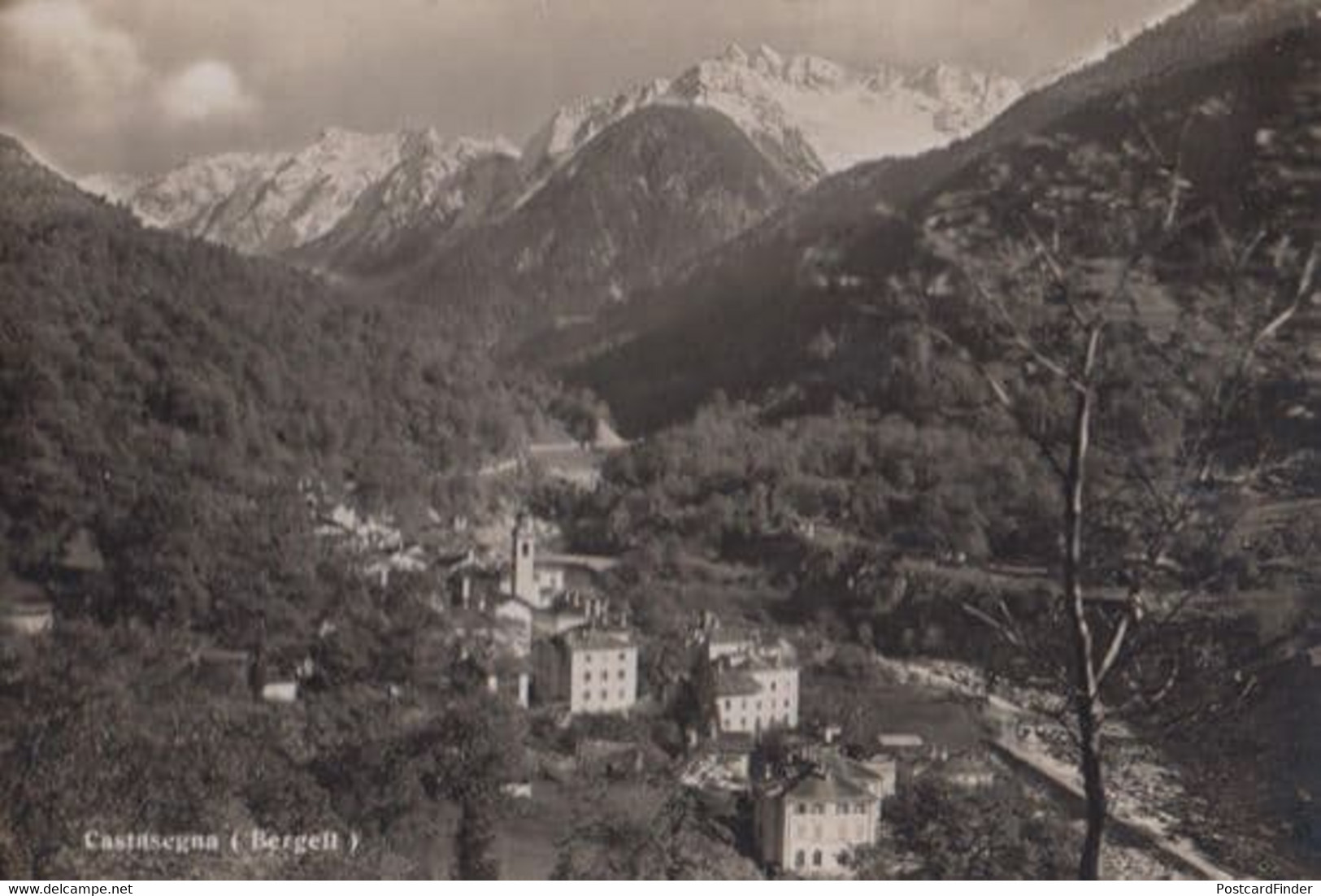 Switzerland Castasegna Swiss Bergell Real Photo Postcard