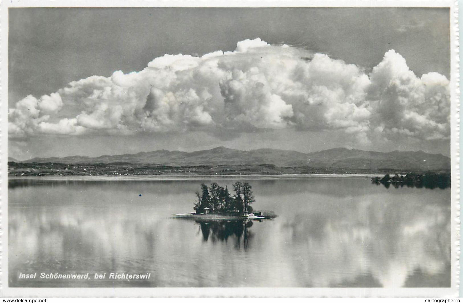 Switzerland Zurich RICHTERSWIL Insel Schonenwerd 1946 postcard