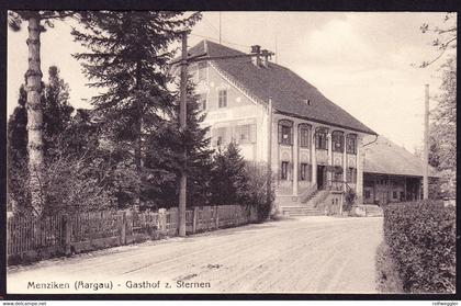 um 1920 ungelaufene AK: Gasthof zum Sternen in Menziken.