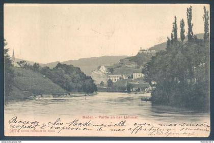 AG Argovie BADEN Partie an der Limmat