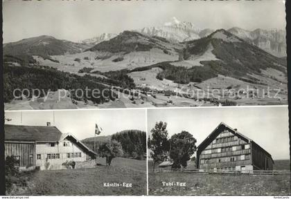 11644076 Urnaesch AR Alpenpanorama Blick von der Egg Berghaus Kaestlis Egg Tubi