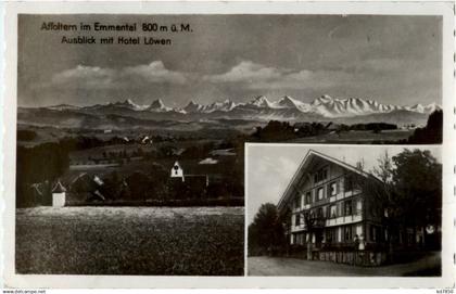 Affoltern im Emmental - Ausblick mit Hotel Löwen