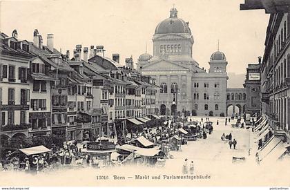 BERNE (BE) Markt und Parlamentsgebäude - Photographie-Verlag Wehrli AG Kilchberg