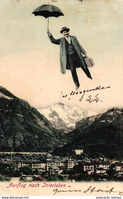 Interlaken, Ausflug nach Interlaken, Im Fluge über Interlaken, 1905