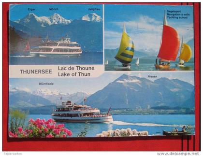 (Thun (BE)) - Mehrbildkarte Thunersee - Lac de Thoune - Lake of Thun