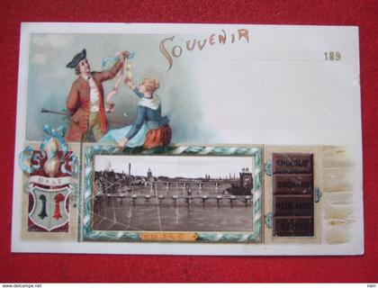 SUISSE - BALE -  - PUB SUCHARD - SOUVENIR 189...- " CARTE PIONNIERE " -