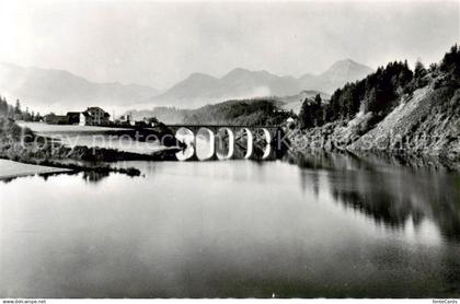 13842705 Gruyere Gruyeres FR Lac de la Gruyere Pont de Cortieres et le Moleson