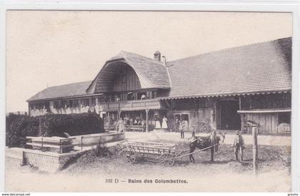 Vuadens, Bains des Colombettes, animée, cheval attelé (tête tournée à droite)