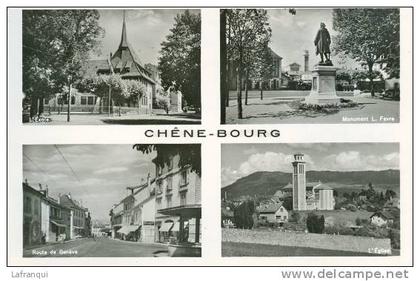 SUISSE- ref  1249- carte multivues - chene bourg   -  carte bon etat-