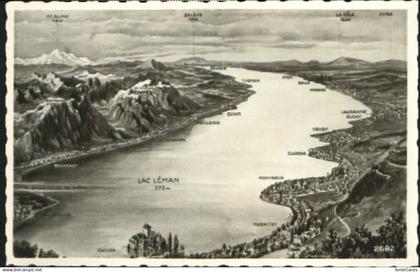 10550759 Lac Leman Genfersee Lac Leman  ungelaufen ca. 1930