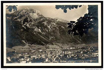 8407 - alte Foto Ansichtskarte - Glarus gegen Ennenda und Schild - Kilchberg Nr. 31562 - TOP