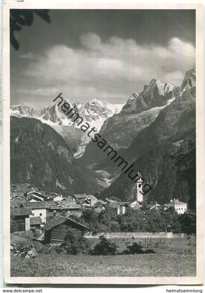 Soglio mit Scioragruppe - Foto-Ansichtskarte - Nachgebühr - Verlag P. Pomatti Castasegna