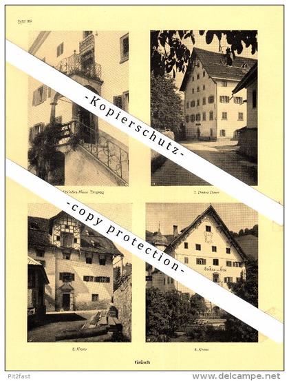 Photographien / Ansichten , 1925 , Grüsch , Schiers , Prospekt , Architektur , Fotos !!!