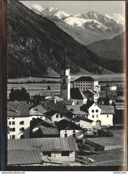 11304121 Bever Maloja Ort mit Berninagruppe Bever