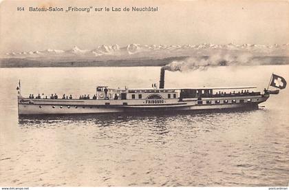 Suisse - NEUCHÂTEL - Bateau Salon Fribourg - Lac de Neuchâtel - Ed. W. Bous 954