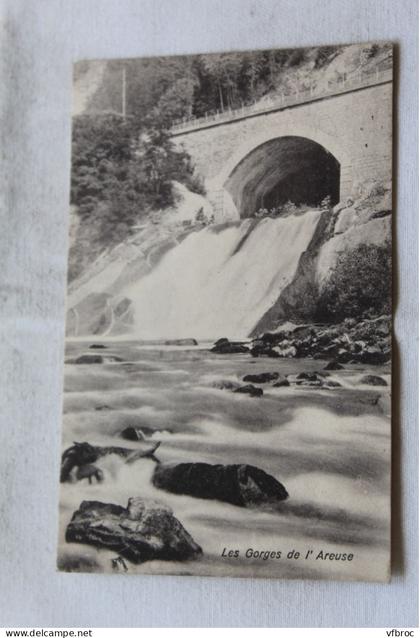 Cpa 1908, les gorges de l'Areuse, Suisse