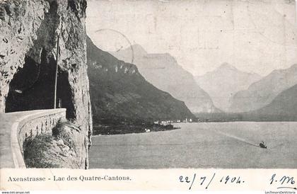 SUISSE - Axenstrasse - Lac des Quatre Cantons - Carte postale ancienne