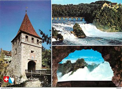 Suisse - SH Schaffhouse - Rheinfall - Chutes du Rhin - Rheinfall mit Schloss Laufen - Multivues - CPM - Carte Neuve - Vo