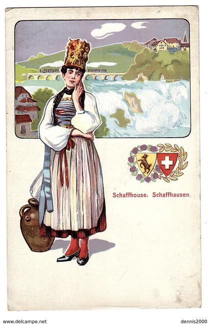 SCHAFFHOUSE - SCHAFFHAUSEN - FEMME - COSTUME - BLASON