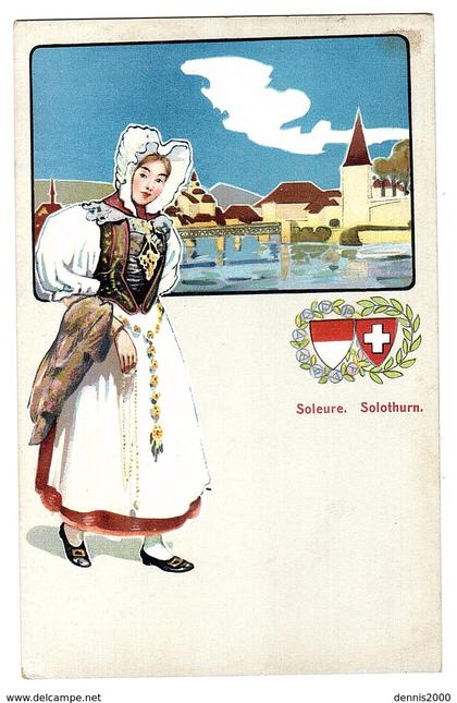 SOLEURE - SOLOTHURN - FEMME - COSTUME - BLASON