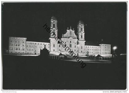 Einsiedeln - Kloster bei Nacht - Verlag G. Baur Einsiedeln