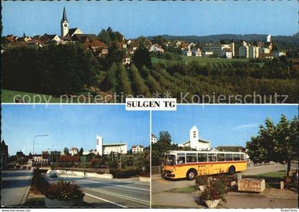 12578040 Sulgen Bischofszell Stadtblick Strassenpartie Reisebus