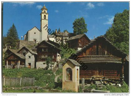 Bosco-Gurin - Kirche - Ansichtskarte Großformat