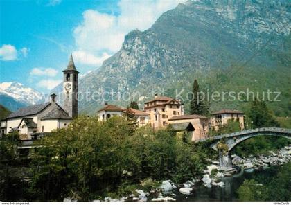 13598925 Bignasco Motiv mit Kirche Valle Maggia Bignasco