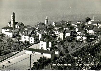 13709681 Vira Gambarogno Fliegeraufnahme mit Lago Maggiore