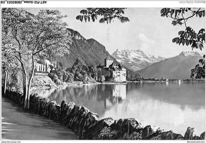 AGTP12-0927-SUISSE- LEMAN - chateau de chillon et les dents du midi