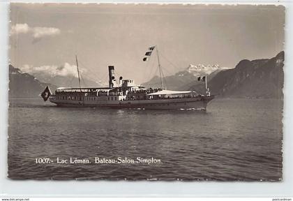 Suisse - Lac Léman (VD) Bateau Salon Simplon - Ed. O. Sartori 1007