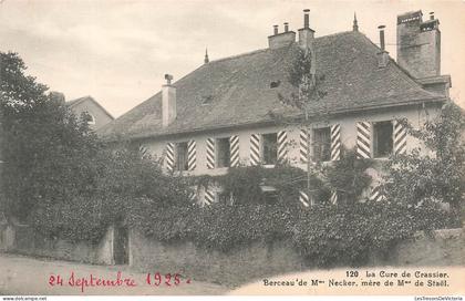 SUISSE - Crassier - La cure de Crassier - Berceau de Mme Necker, mère de Mme de Staël - Carte postale ancienne