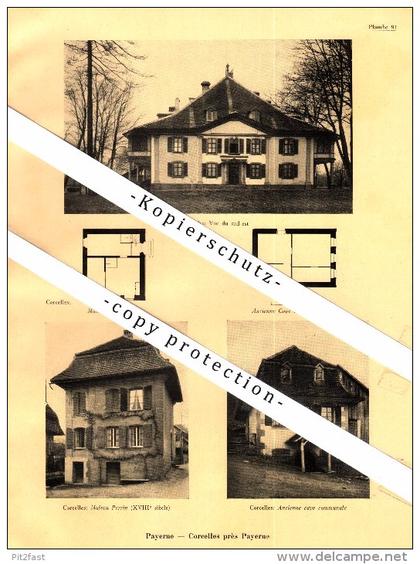 Photographien / Ansichten , 1933 , Corcelles-près-Payerne , Donneloye , Payerne , Prospekt , Architektur , Fotos !!!