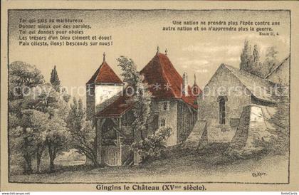 12459317 Gingins Chateau Zeichnung