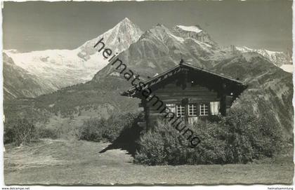 Unterhellelen ob Zeneggen und Bürchen - Berghäuschen - Foto-AK - Verlag Gyger Adelboden gel.